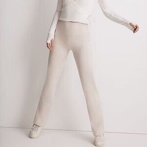 Madewell MWL Flex Flare Leg Super Soft Fitted Leggings Cream Size S